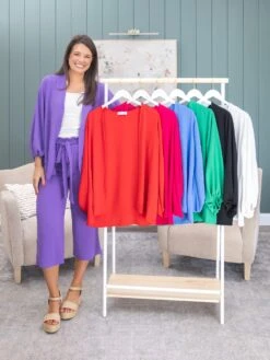 Airflow Balloon Sleeve Cardigan By DD Design | S/M - 2X/3X