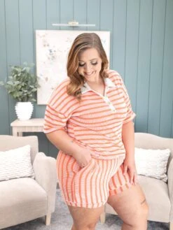 Raised Rib Stripe Casual Shorts | S-3X Pair W/ Sku60955 -Discount Divas Shop bfcf69ca9572a1ddd9563f2906873500