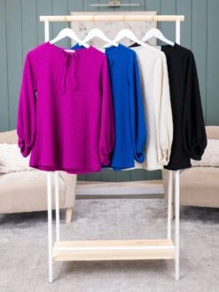 Golden Rib Balloon Sleeve Top By DD Design | S - 3XL -Discount Divas Shop c0b440063fe59d26aa5e0fd39ad4f012