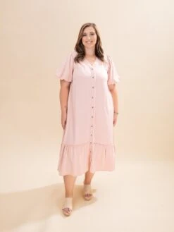 Button Down Poly Knit Washed Maxi Dress | S-L -Discount Divas Shop c17ef6e3a82e42bb1697588b0f94e7a2