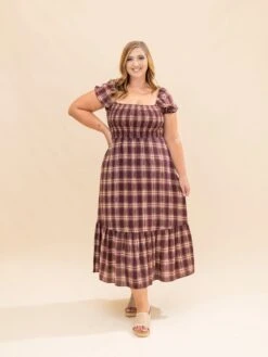 Plaid Smocked Puff Sleeve Ruffle Hem Midi Dress | S-L 16 Plaid Smocked Puff Sleeve Ruffle Hem Midi Dress | S-L -Discount Divas Shop c1e2178a3ccdabc9c01b21b523b6a23b