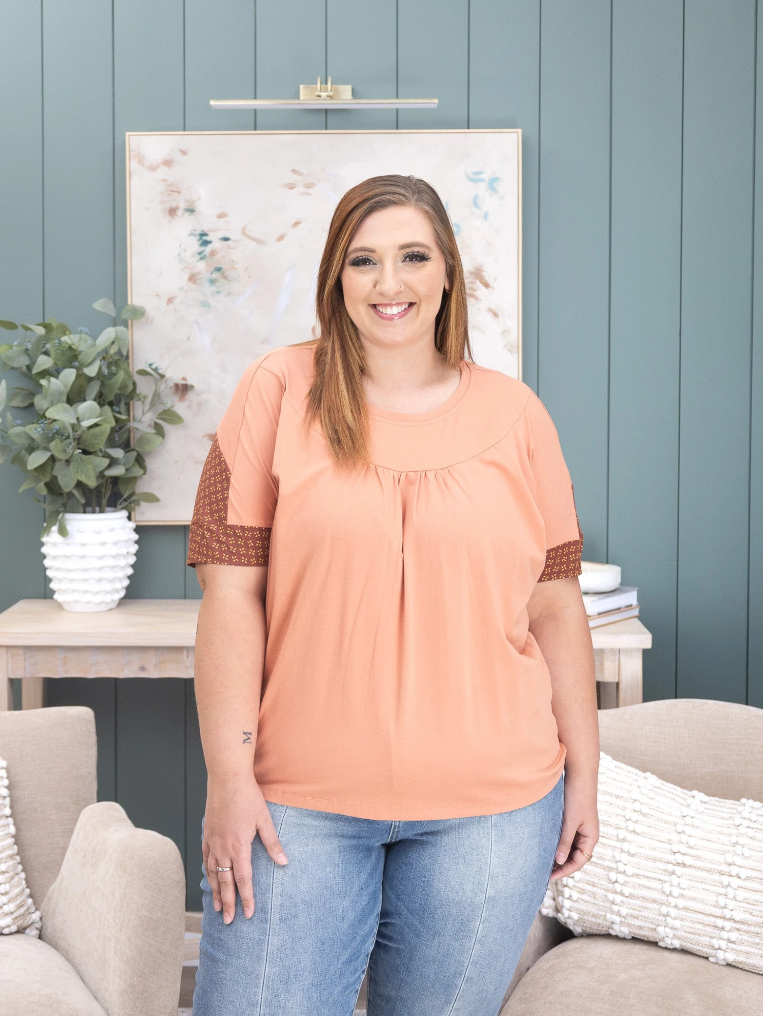 Short Sleeve Cotton Jersey Loose Fit Top | S-L 1 Short Sleeve Cotton Jersey Loose Fit Top | S-L