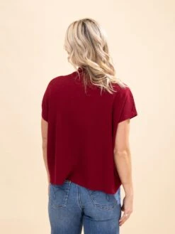 Zenana Viscose Mock Neck Short Sleeve Boxy Sweater | S-L -Discount Divas Shop c2ce67fa50cdf6376585485d9fb883e2