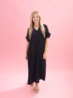 Airflow V-Neck Midi Dress By DD Design | S - 3XL -Discount Divas Shop c3b6160762b67fbf8fc52d464ed4a70a