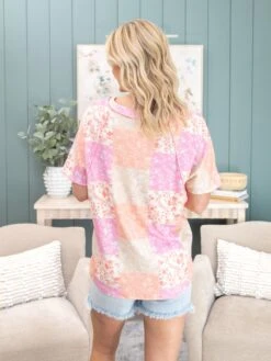 Short Sleeve V Neck Multi Floral Print Top | S-L -Discount Divas Shop c3c94eddb22b6936b7e6a73112d65c9b