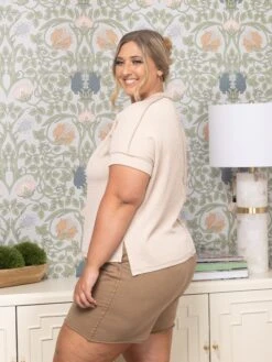 Zenana Raised Rib ShortSleeve Raw Edge Top | S/M - L/XL -Discount Divas Shop c3f9c2b30a790ae240b48bc576e9c73d