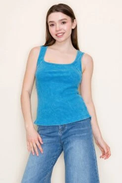 Solid Scoop Neck Knit Tank Top | S-3XL White Birch