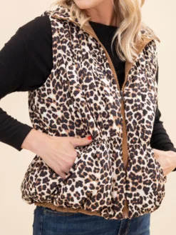 Leopard Puffer Vest By DD Design | S-3X -Discount Divas Shop c478a74fe5e1f4eac0c8daf5dd1ce208