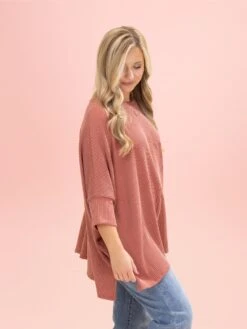 Raised Rib Easy-Fit Dolman 3/4 Sleeve Top By DD Design | Reg - Plus -Discount Divas Shop c593a4dd673af73729df20665ace16f0