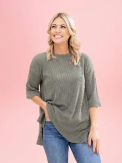 Raised Rib Flare Short Sleeve Top By DD Design | S-3X -Discount Divas Shop c5c1dbf0b26826850518fc0936b92382