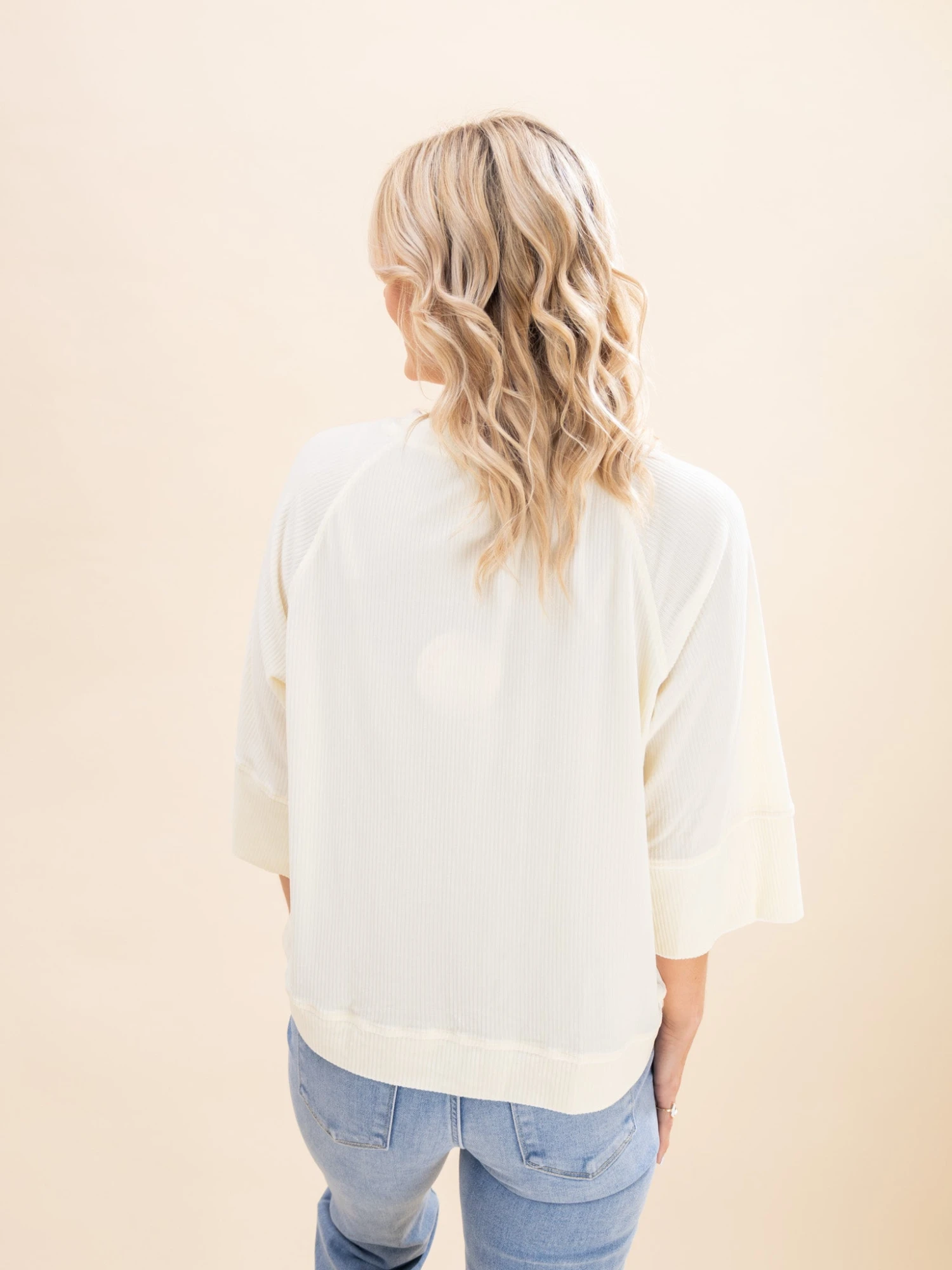 Soft Rib Thermal 3/4 Sleeve Top | XS - L 7 Soft Rib Thermal 3/4 Sleeve Top | XS - L - Image 7