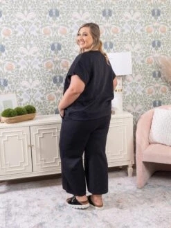 Flower Textured Short Sleeve Lounge Top | S-3X Set W/ Sku52234 -Discount Divas Shop c8d1b419e0ae711cdbcf24dc99633cb9