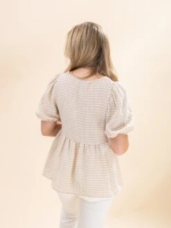 Gingham Print Puff Bubble Sleeve Top | S-L -Discount Divas Shop c8d63eec8082310f0d504ae5f0707a9d