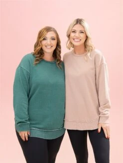Lived In Rounded Hem Garment Washed Sweatshirt By DD Design | S - 3XL -Discount Divas Shop c9282d44bd5737417db8f27bf79459af
