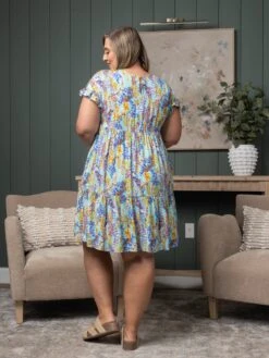 Print Ruffle Sleeve Babydoll Dress | S - 3X -Discount Divas Shop c95b1b863aab47ddf75578b5e11c4fbc