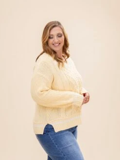 Mixed Cable Knit V Neck Varsity Sweater Top | S-3XL 7 Mixed Cable Knit V Neck Varsity Sweater Top | S-3XL -Discount Divas Shop ca3f25ac1db9f24a4da76ad23a2909cb