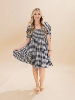 Short Puff Sleeve Smocked Bodice Short Dress | S-3XL Backyard Bbq -Discount Divas Shop cbb8794dd74ff3464b16bcf3f154cabe