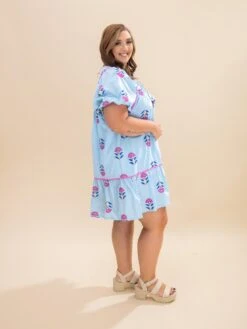 Embroidered Fabric Dress W/ Front Tie | S-2XL -Discount Divas Shop cd46c8bc6c0c2e8c1f103d6c0ec7df02