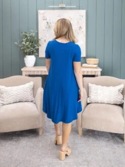 Zenana Spring Fling Short Sleeve Round Hem A-Line Dress | S - XL -Discount Divas Shop cd4ed6507ac0838338c49b63ef799640