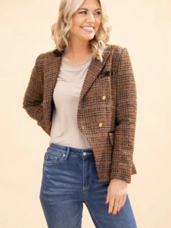 Tweed Long Sleeve Blazer | S-L -Discount Divas Shop cea97937a84732b71f13dd0432489a30