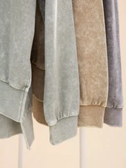 Washed Side Split Long Sleeve Knit Top | S-L -Discount Divas Shop cf11222103b916808c394e352c9647ea