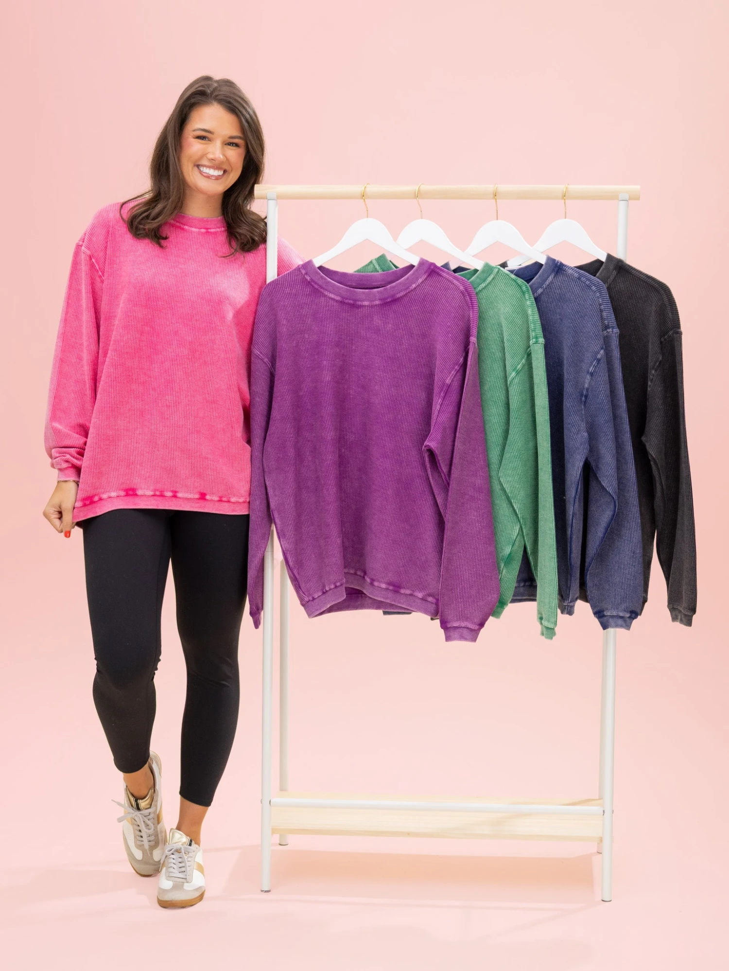 100% Cotton Washed Ribbed Pullover By DD Design | S-2X 1 100% Cotton Washed Ribbed Pullover By DD Design | S-2X