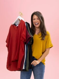 Amazing Airflow V-Neck Oversized Dolman Top By DD Design | Small - 3XL