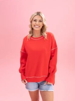 Luxe Fleece Oversized Contrast Stitched Sweatshirt By DD Design | S - 3XL Black Friday -Discount Divas Shop d11a064a2280a7cf7cfa15258cb510c8