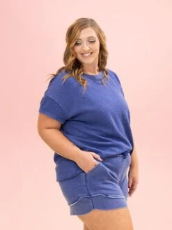 Lived In Curved Hem Drawstring Shorts By DD Design | S -3XL 39 Lived In Curved Hem Drawstring Shorts By DD Design | S -3XL -Discount Divas Shop d12e0a15e2acceffe40d56ab62409572