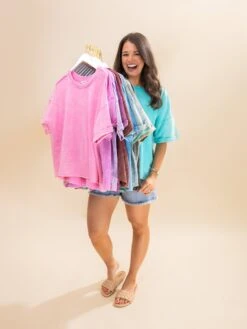 Zenana French Terry Acid Washed Tee | S/M-2X/3X -Discount Divas Shop d197feb4a9a9bf8c149cce8cf074c67b