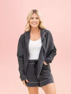 Lived In Long Sleeve Hooded Cardigan By DD Design | S/M-2XL/3XL -Discount Divas Shop d217f66fc262302ae275e2c3fa484ffa