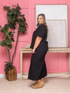 Jacquard Top Round Neck Short Sleeve Back Zipper Closure | S-3XL Set W/sku53184 -Discount Divas Shop d3100fd1218d3f037808b32dfa6f3cac