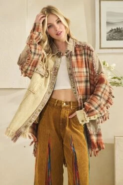 Washed Mix Fabric Button Down Shacket | S - XL Oli & Hali -Discount Divas Shop d35d8e5fe646519b39702f8c572528e6