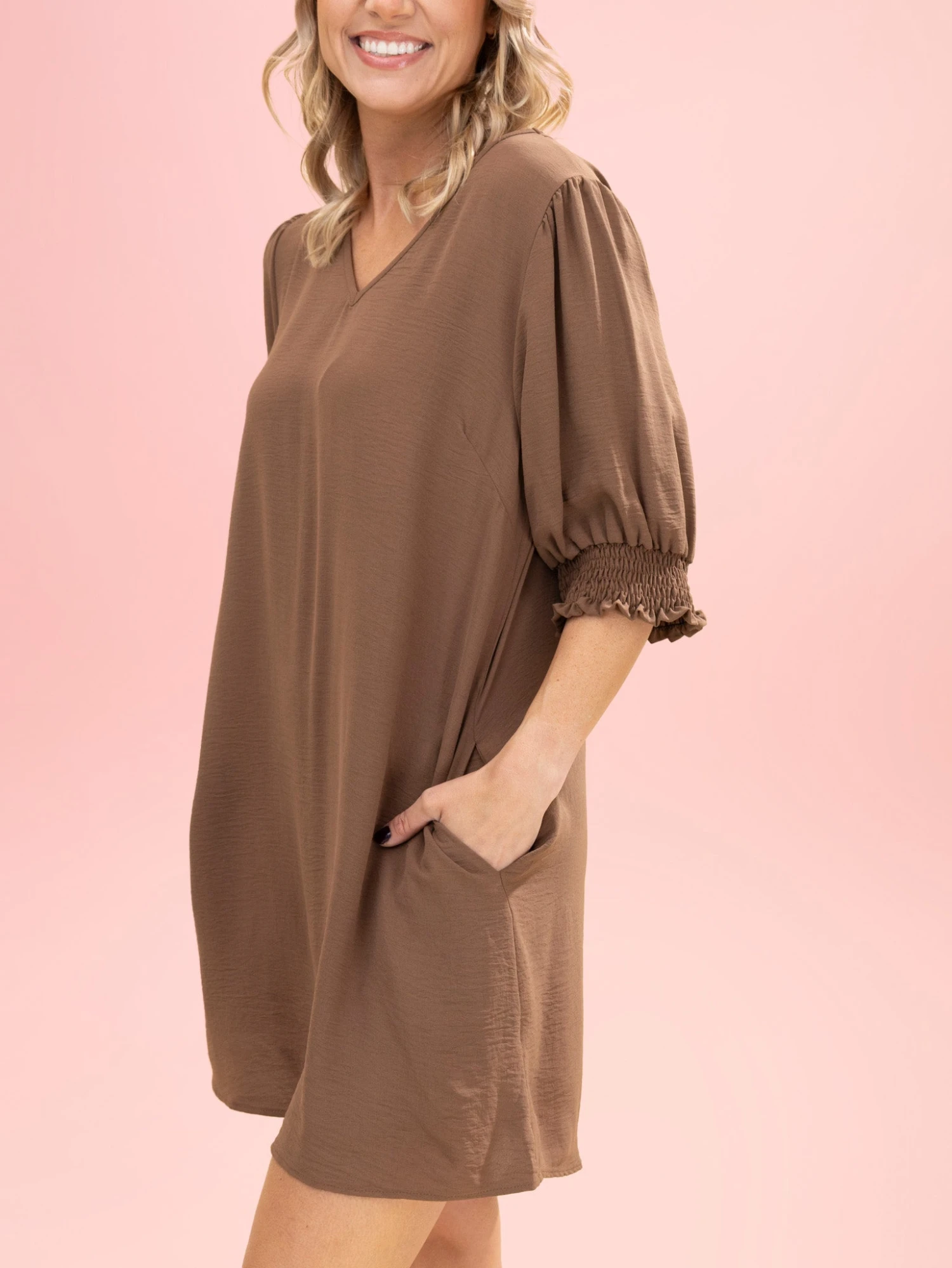 Smocked Sleeves V Neck Airflow Dress By DD Design | S-3XL 20 Smocked Sleeves V Neck Airflow Dress By DD Design | S-3XL - Image 20