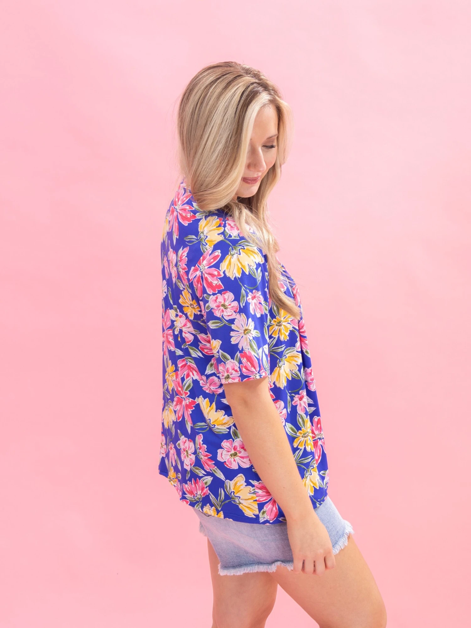 Floral Print Short Sleeve Cardigan By DD Design | S-3XL 11 Floral Print Short Sleeve Cardigan By DD Design | S-3XL - Image 11