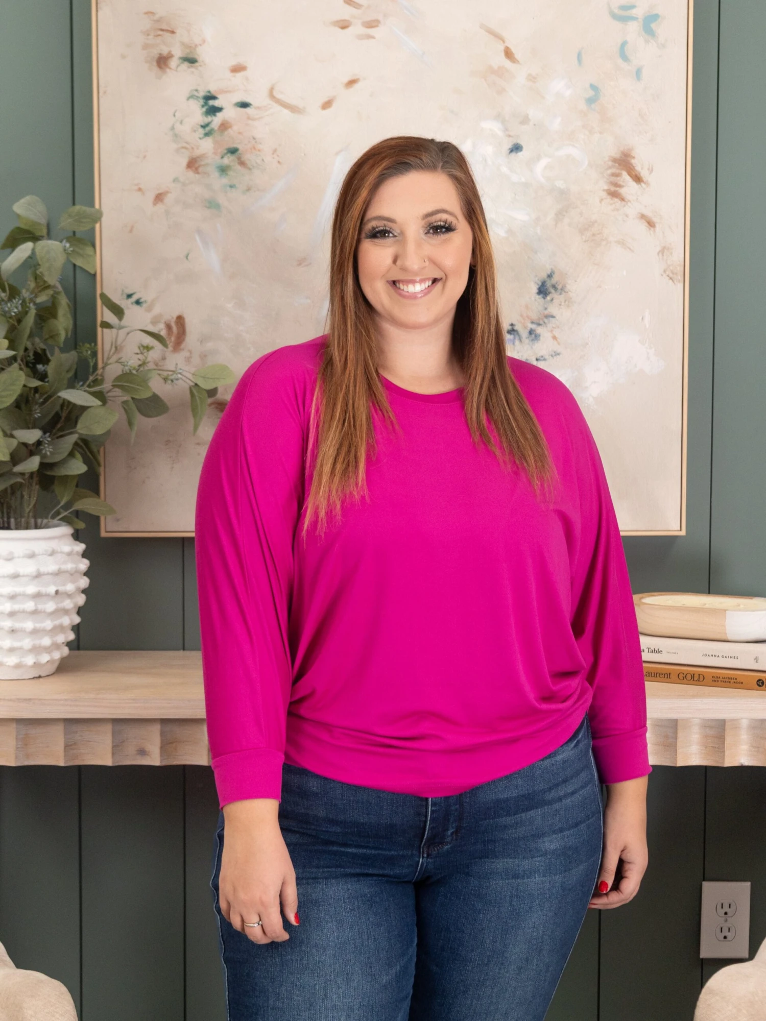 3/4 Sleeve Knit Dolman Top | S-L 6 3/4 Sleeve Knit Dolman Top | S-L - Image 6