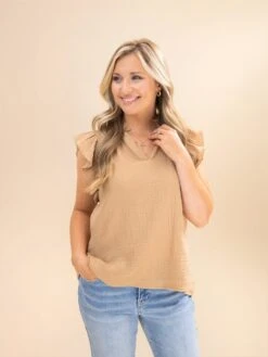 Mineral Washed Cotton Gauze Top | S - L