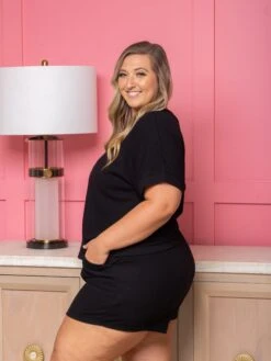 Raised Rib V-Neck Shirt | S-3XL Set W/ Sku54110 -Discount Divas Shop d636534bcc5ed20bd9881ddc47f01603