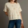 Round Neck French Terry Top | S - L Set W/ Sku53925 Umgee