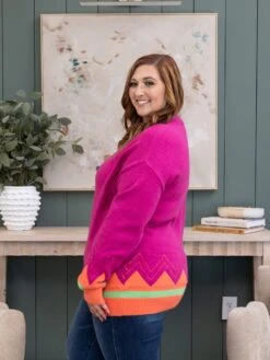 Multicolor Pattern Long Sleeve Knitted Sweater | S-L -Discount Divas Shop d678c37b933ad70977d969f11b6d1286