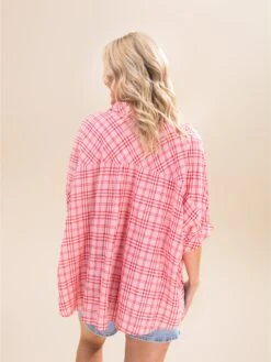 Short Sleeve Collared Button Down Top | S-L Backyard BBQ -Discount Divas Shop d7ff48189c4ab4dab853180b23d9cb9b