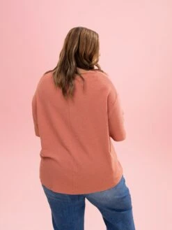 Comfy Knit V Neck Short Sleeve Top W/ Pocket By DD Design | S-3XL -Discount Divas Shop d85f2ffe665ba4fd01b97bf105a2e357