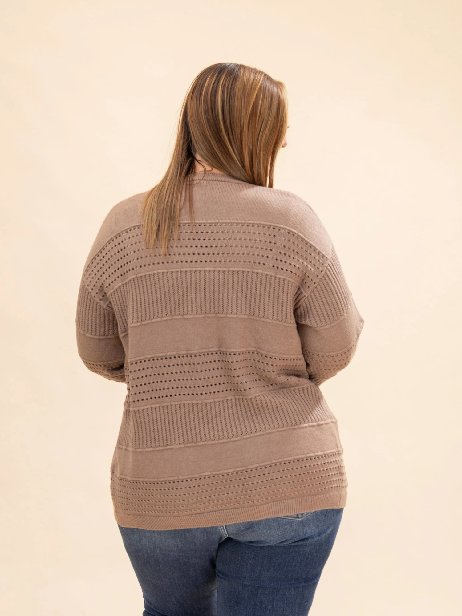 STACCATO Open Front Pointelle Sweater Cardigan | S-XL 7 STACCATO Open Front Pointelle Sweater Cardigan | S-XL - Image 7