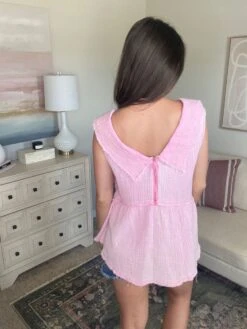 Babydoll Woven Top With Large Collar And Stitch Detailing *Final Sale* -Discount Divas Shop dCc4FFIck0VIuOgHKgljIe1DGa50VQTzWudqrtWi