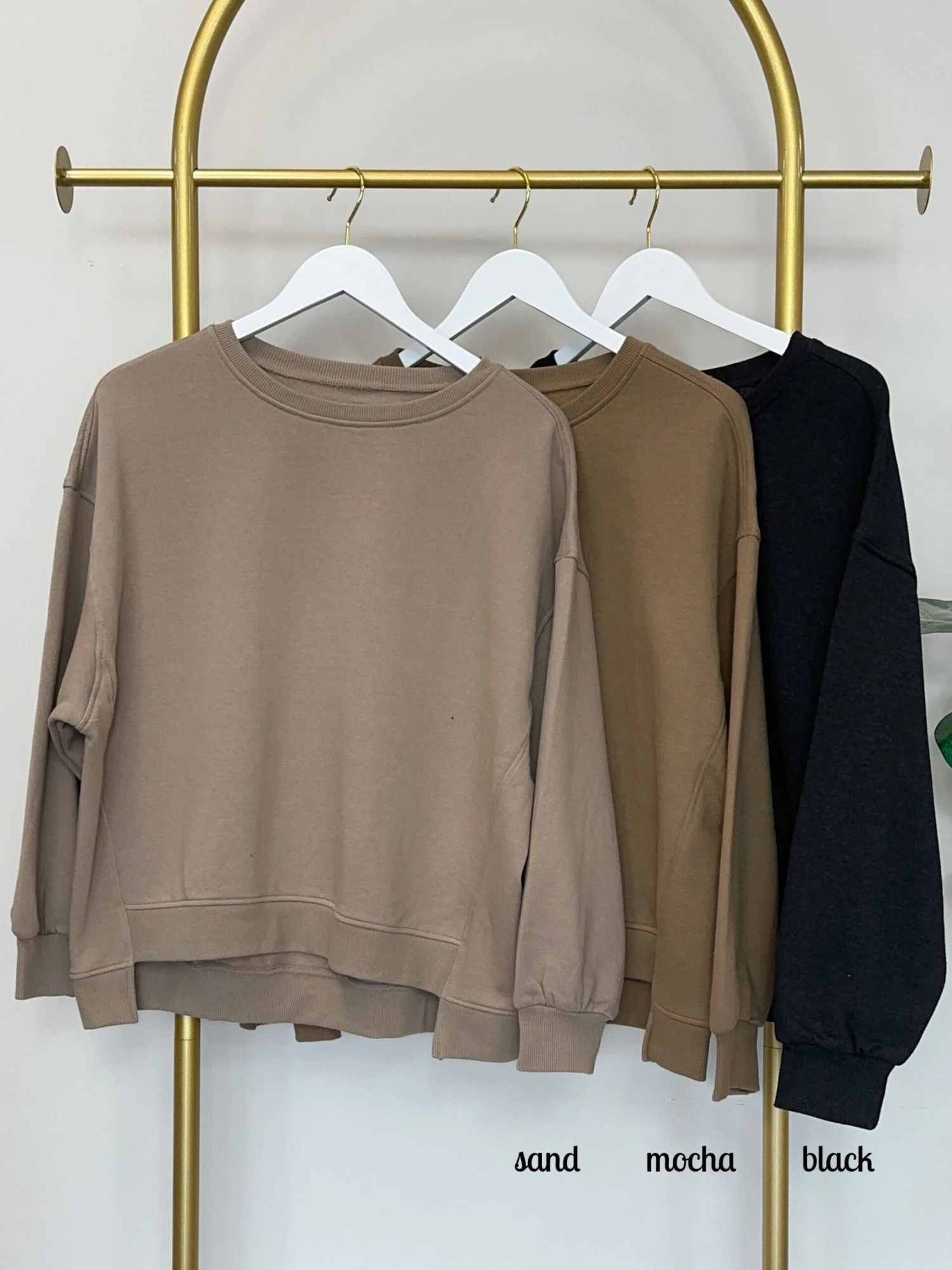 Risen Oversized Long Sleeve Step Hem Crewneck Sweatshirt | S - XL 1 Risen Oversized Long Sleeve Step Hem Crewneck Sweatshirt | S - XL