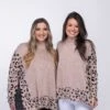 Leopard Print High Neck Sweater | S-XL