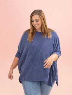 Raised Rib Easy-Fit Dolman 3/4 Sleeve Top By DD Design | Reg - Plus -Discount Divas Shop da2b05d76c1cb01c9241ef6f1e4e55e3