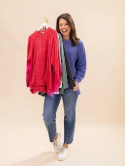 Zenana 1/4 Button Long Sleeve Luxe Hacci Henley Sweater | S/M-2X/3X DOD -Discount Divas Shop dc16bfc172e6661358335dce0e1d367d