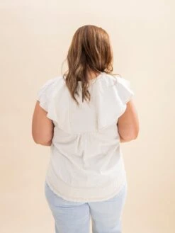 Linen Top With Ruffled Collar And Button Details | S-L 11 Linen Top With Ruffled Collar And Button Details | S-L -Discount Divas Shop dc2bdb4cfbf64030d12f11cabadf53f8