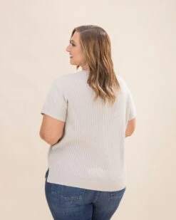 Ribbed Short Sleeve Sweater | S-3XL Pair W/ Sku63628 -Discount Divas Shop dc630af336291be6f1795c1800736a23